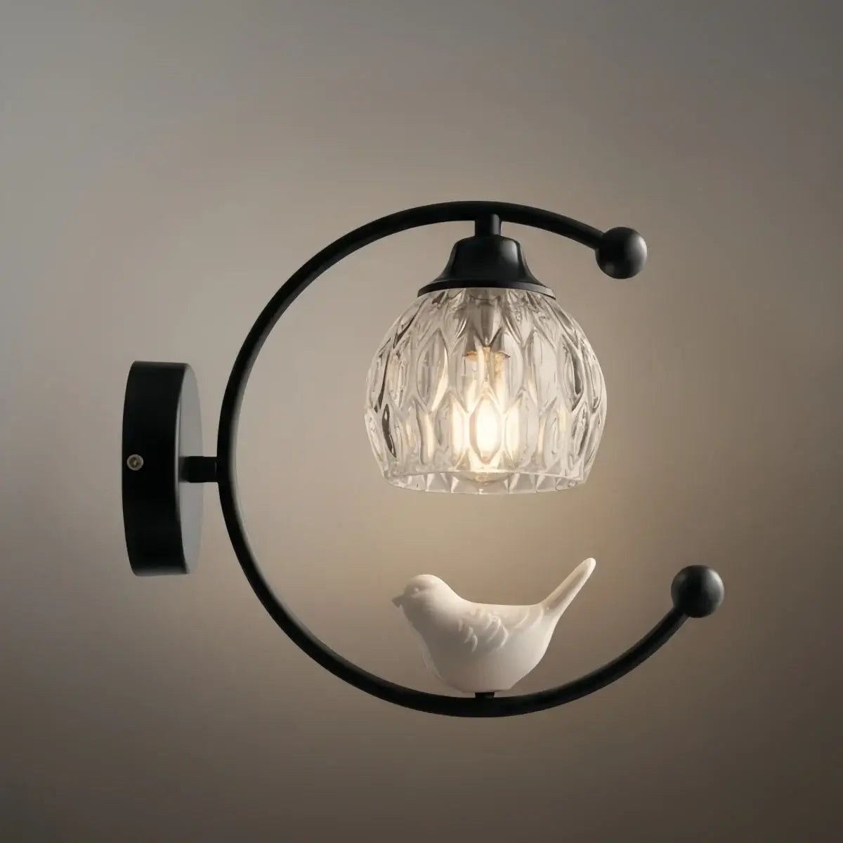 Artistic Ceramic Bird Wall Lamp